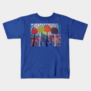 Lollipop Trees in a Rainbow Sky Kids T-Shirt